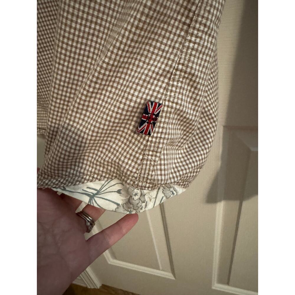 English Laundry Mens 100% Cotton Button Down Shirt Embroidered Crest Brown L - Picture 6 of 10
